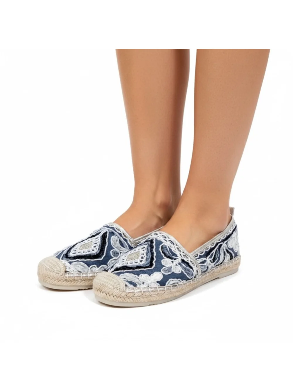 Patrizia Spring Step Agleam Sequin Embroidered Espadrilles Shoes Size 36 US 5.5